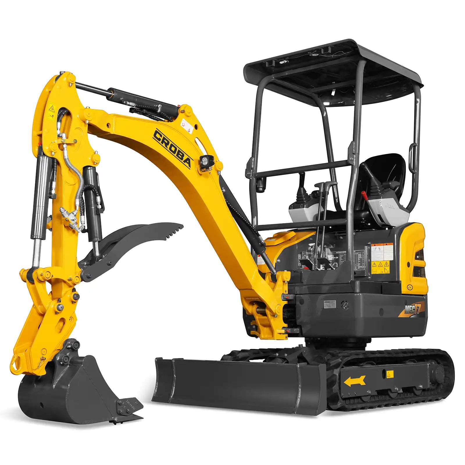 Mini Compact Excavator Kubota D902 Engine, 89″ Max. Digging Depth, 1.7 Ton, 4145 LBS Operating Weight, MEC17