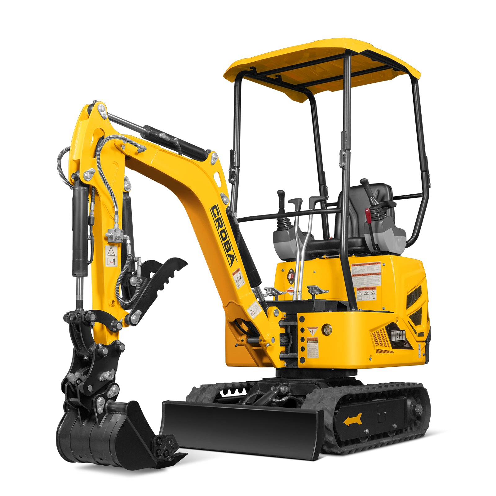 Mini Compact Excavator B&S Vanguard 408cc 14hp Engine, 65.7″ Max. Digging Depth, 1 Ton, 2370 LBS Operating Weight, MEC10
