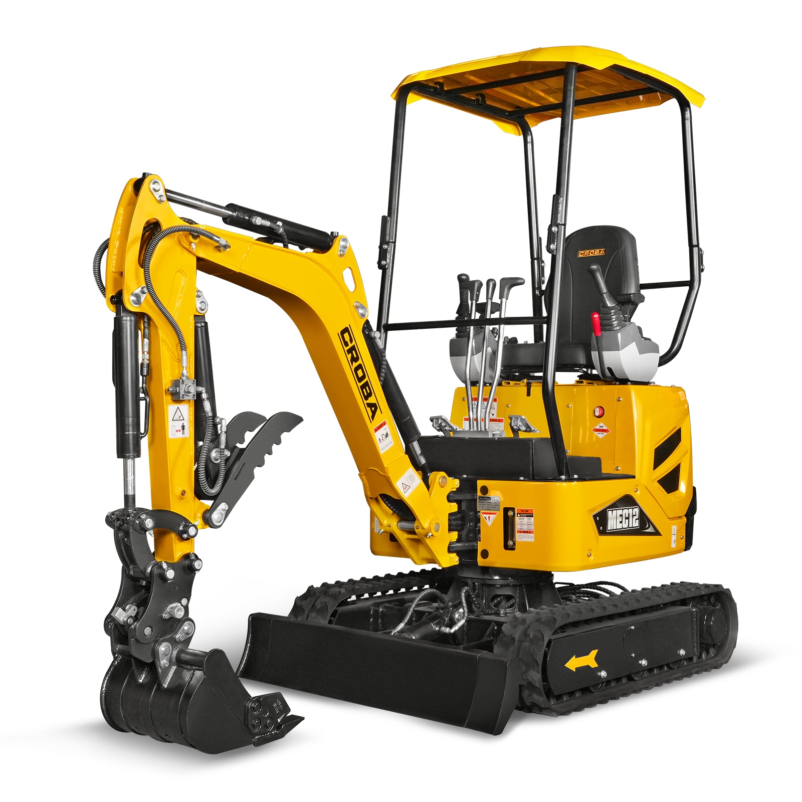Mini Compact Excavator Kubota D722 Engine, 65.7″ Max. Digging Depth, 1.2 Ton, 2700 LBS Operating Weight, MEC12
