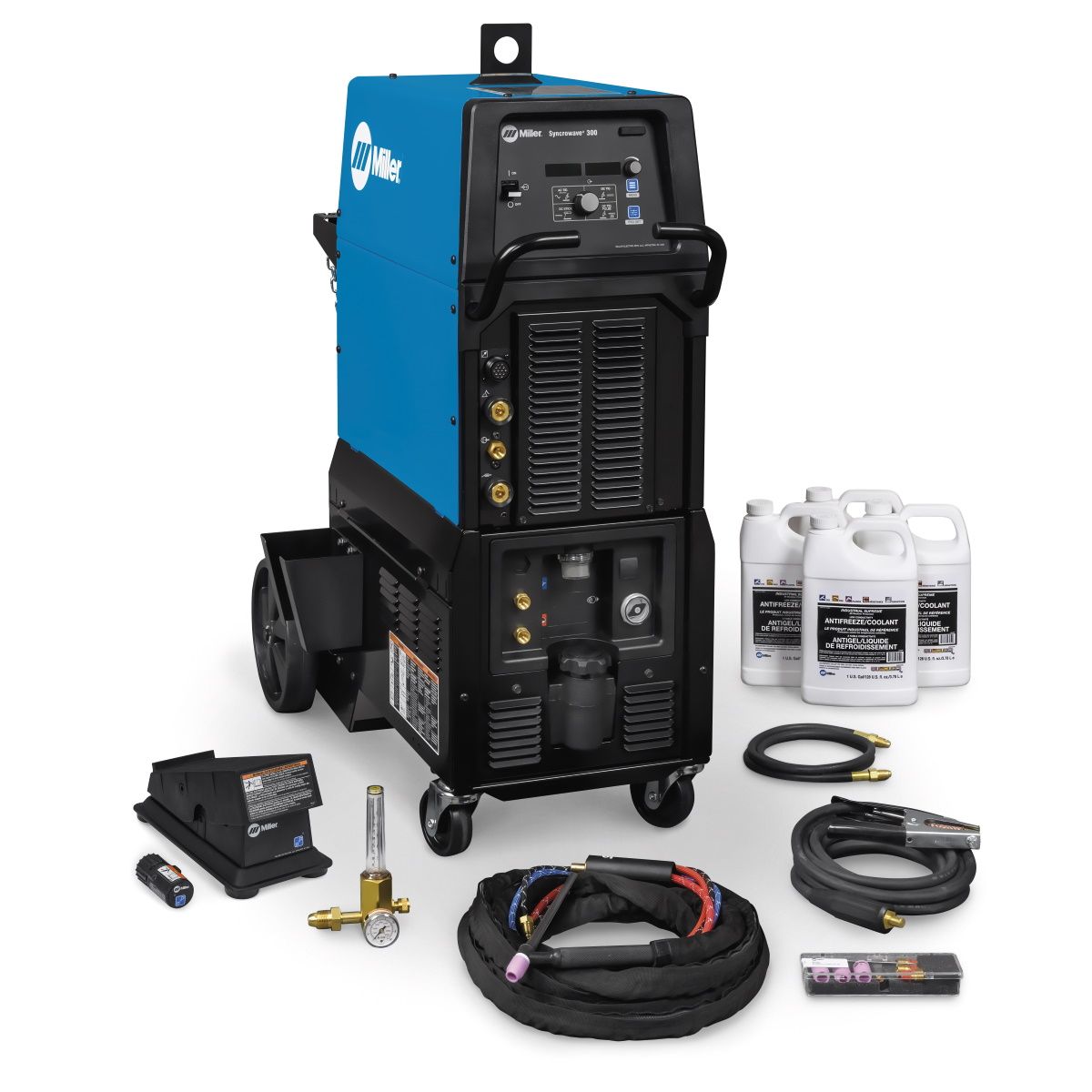 Miller Syncrowave 300 Ac/Dc TIG and Stick Welder Complete Pkg W/Wireless Foot Control (951872)